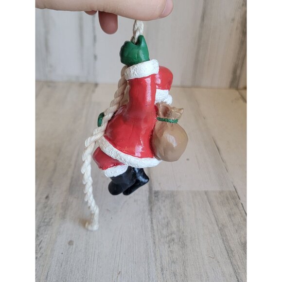 Santa Claus climbing rope tree ornament Xmas - Picture 5 of 7